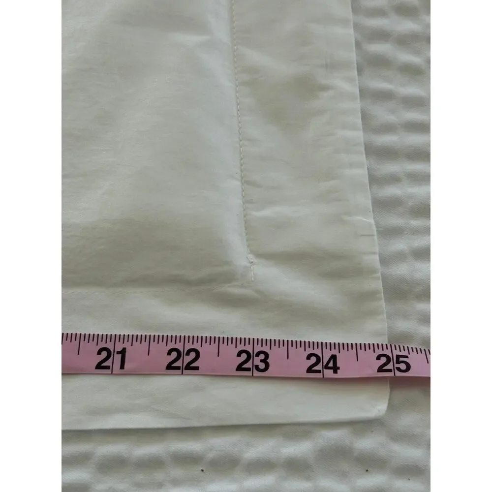 Garnier Thiebaut Queen Pillow Sham White Cotton Oxford Flange Luxury Hotel Linen
